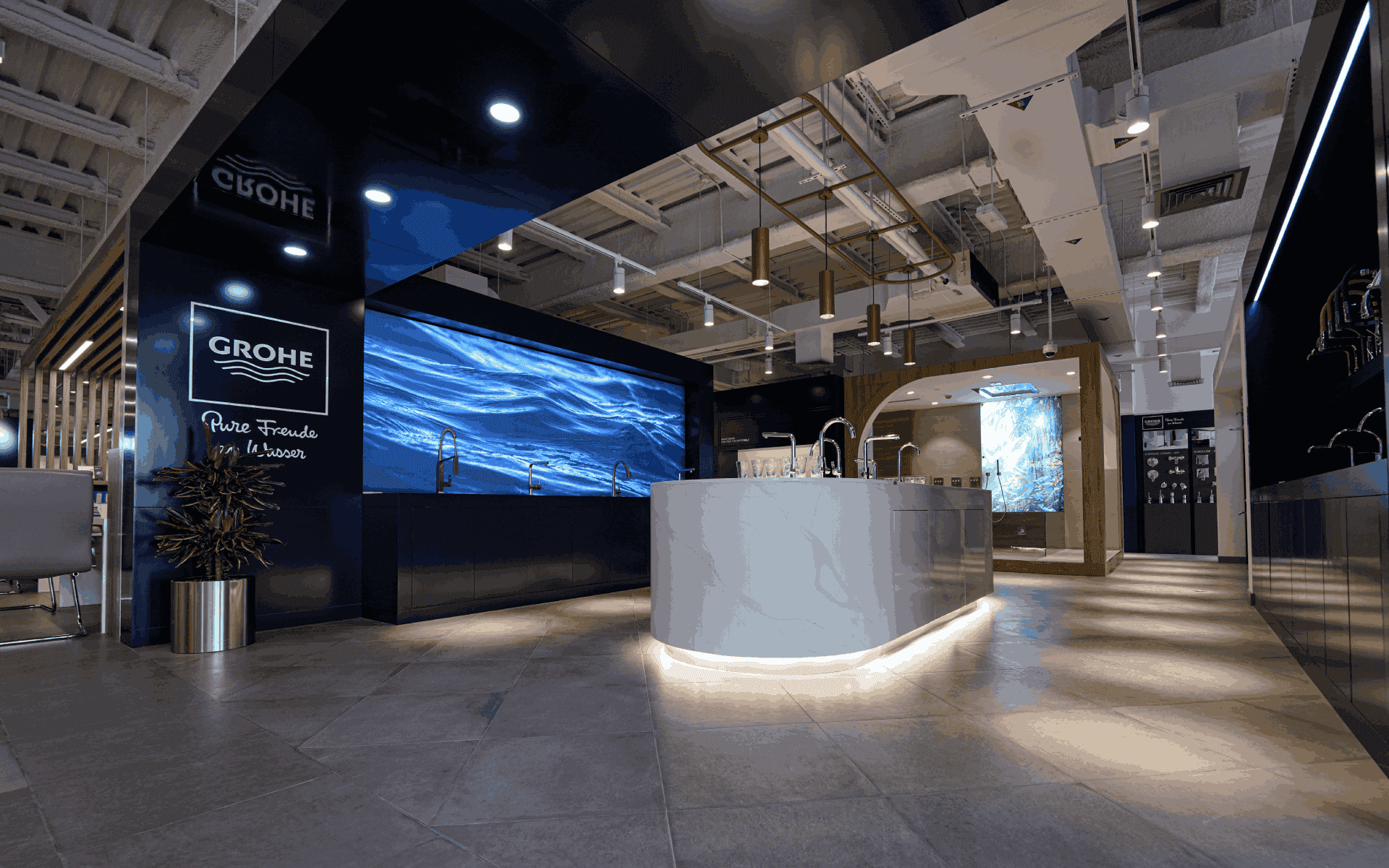 Intelligent Future retail and showroom project lighting installation
