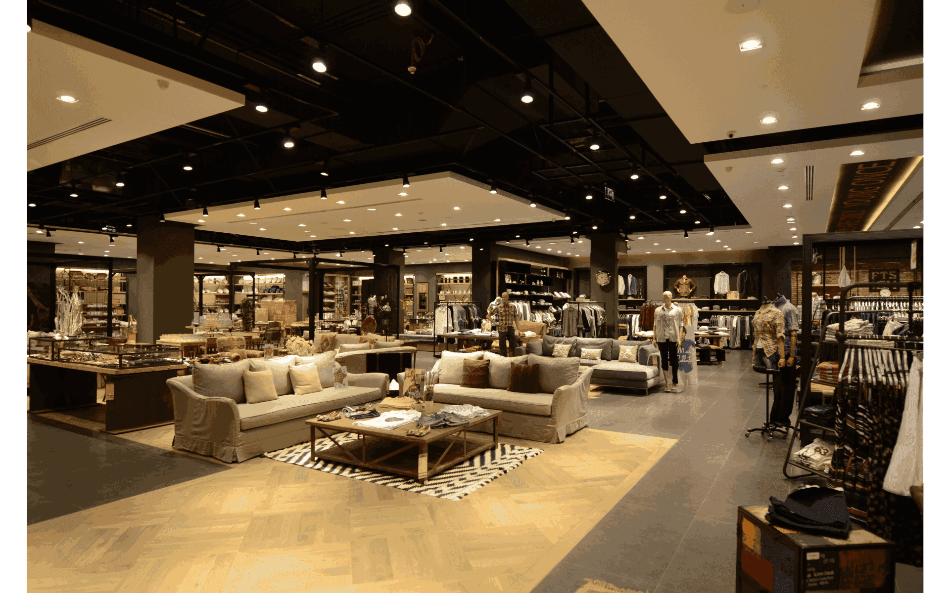 Intelligent Future retail and showroom project lighting installation